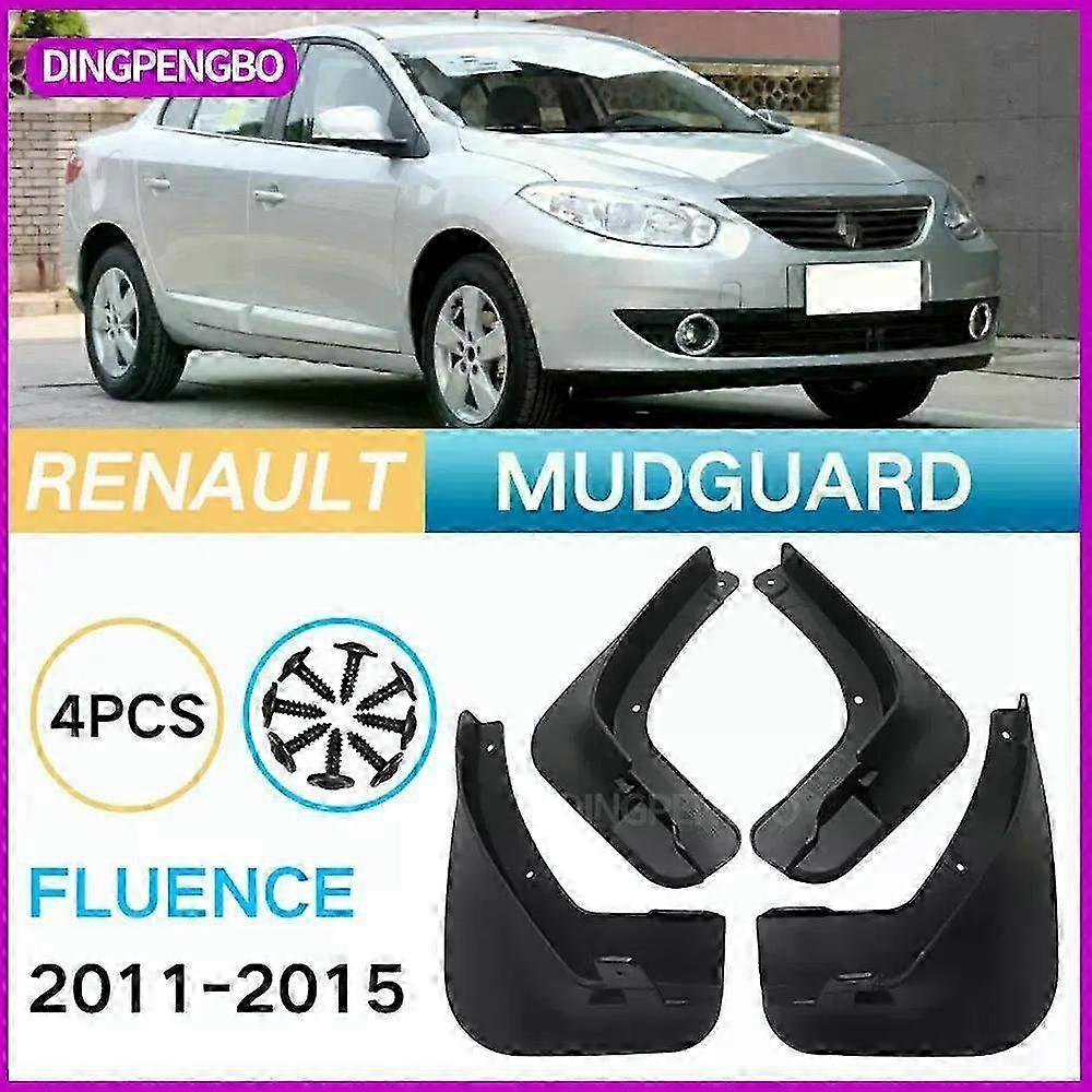 Mudflaps Mudguards for Renault Fluence 2011-2015 - Set of 4 Tyre Fenders & Wheel Guards Accessories for Enhanced Protection