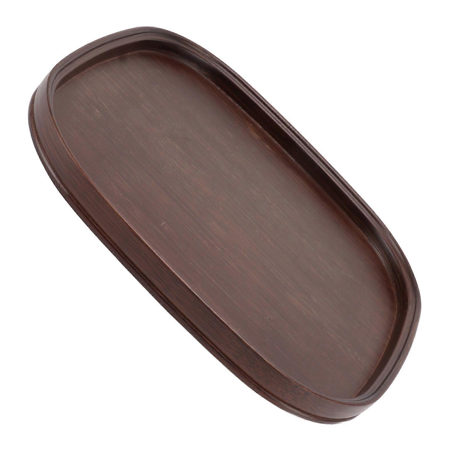 Tea Tray Bamboo Teaboard Refreshment Dried Fruit Teacup Serving Plate Walnut Wood Color S 