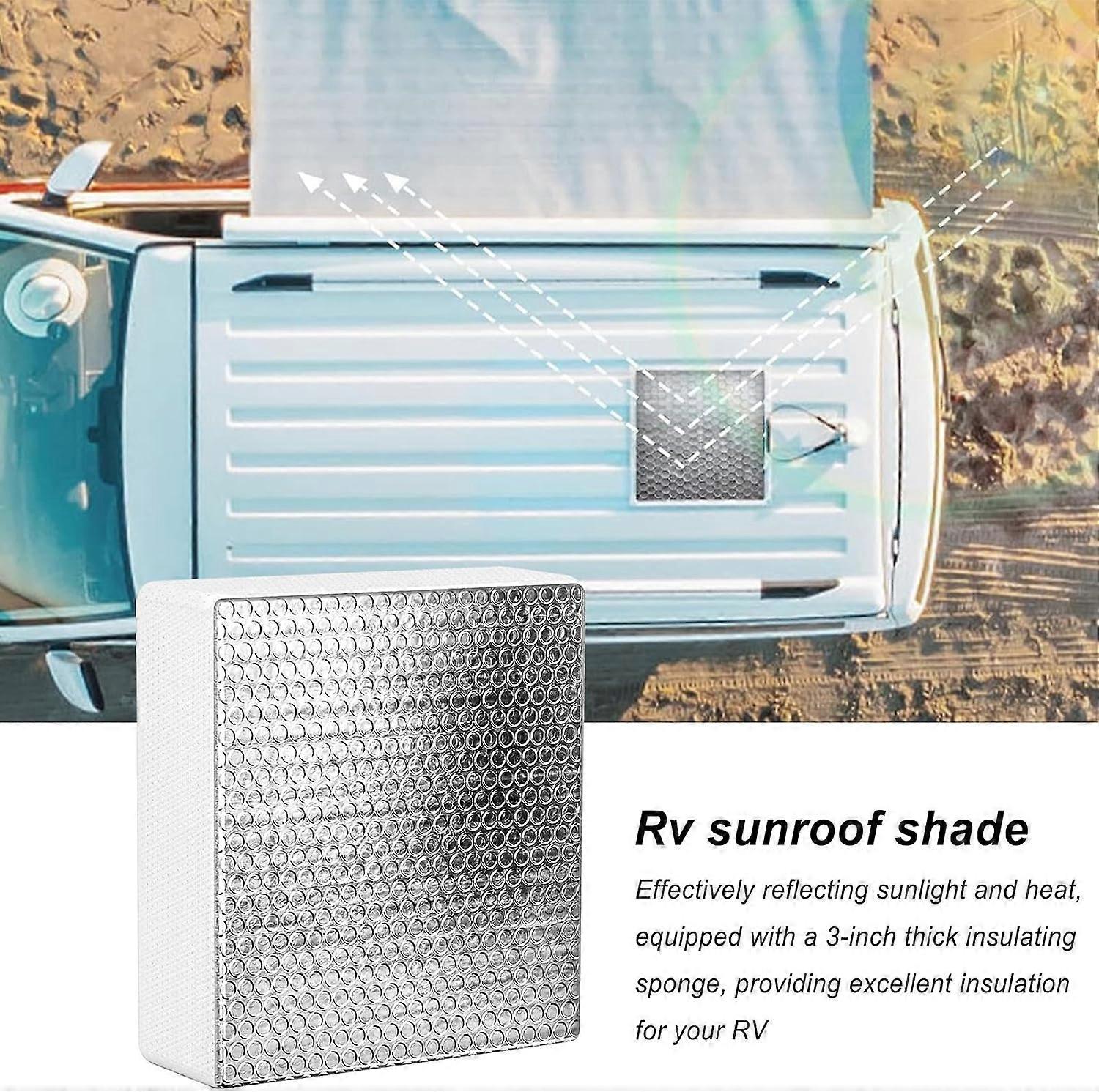 RV Vent Insulator Roof Vent Window Shade Insulation Cover Reflective Sun Canopy UV Protection Vent Screen