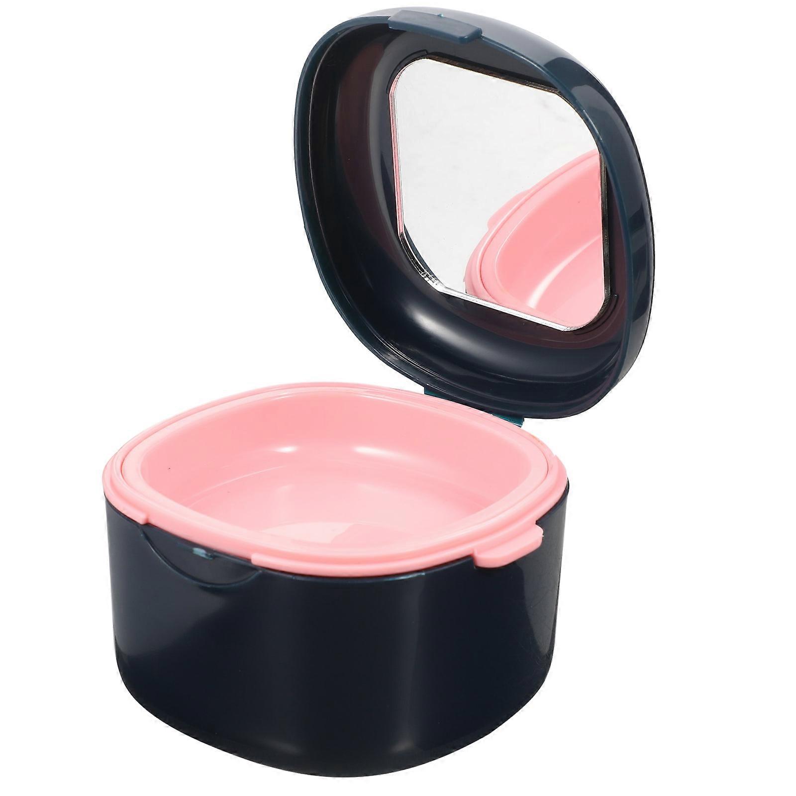 Retainer Storage Box Durable Denture Case For Adults Bathroom Travel With Extractor 1Pack