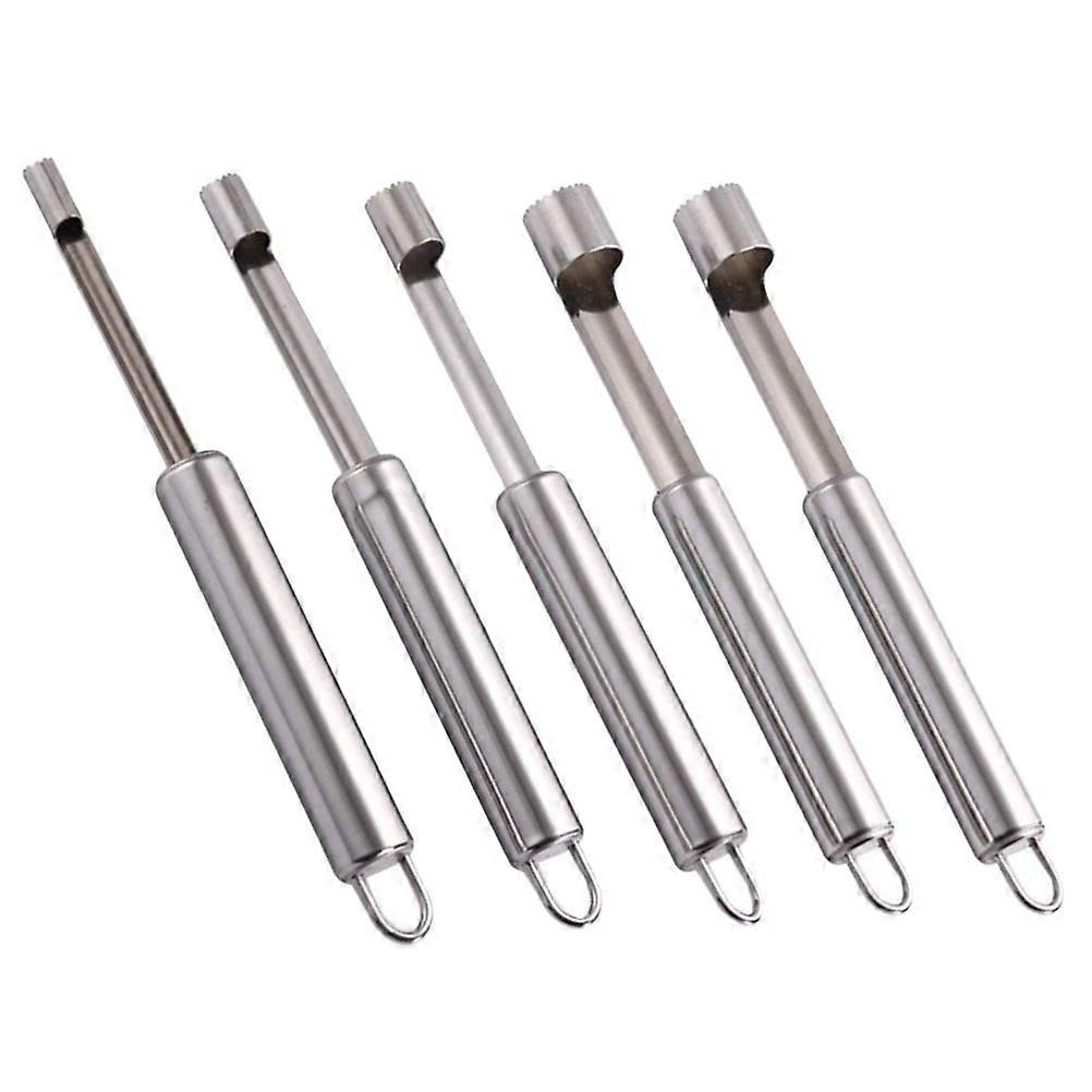 Stainless Steel Fruit Core Remover Tool Set For Efficient Fruit Preparation With 5 Pcs Essential Kitchen Tools