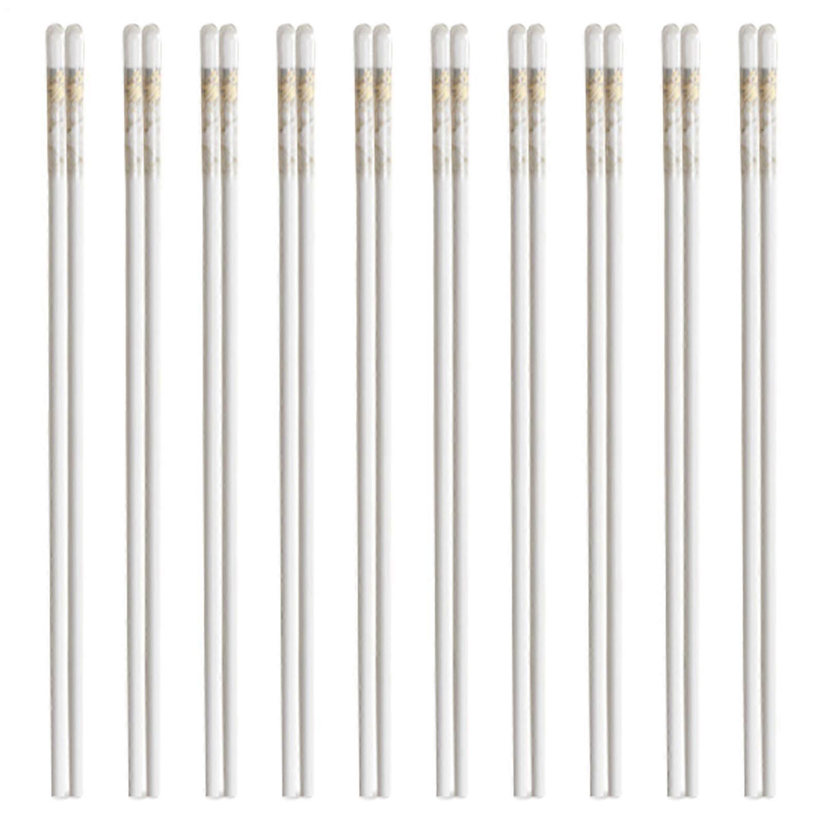 Reusable Chopsticks for Adults  Ceramic Utensils  10 Pairs Dishwasher Safe