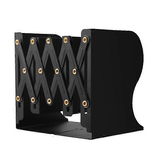 Adjustable Metallic Desk Storage Rack Desk Accessories, Suitable for Home, Office, School, Library (Black)