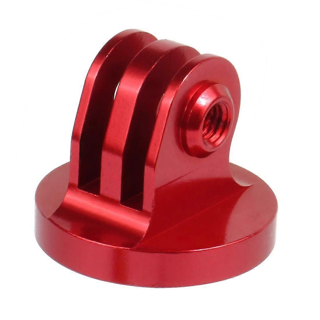 Mini Tripod Mount Adapter 1/4 Inch Aluminum Alloy Base for GoPro Action Camera Accessories - Red Color, Lightweight Design