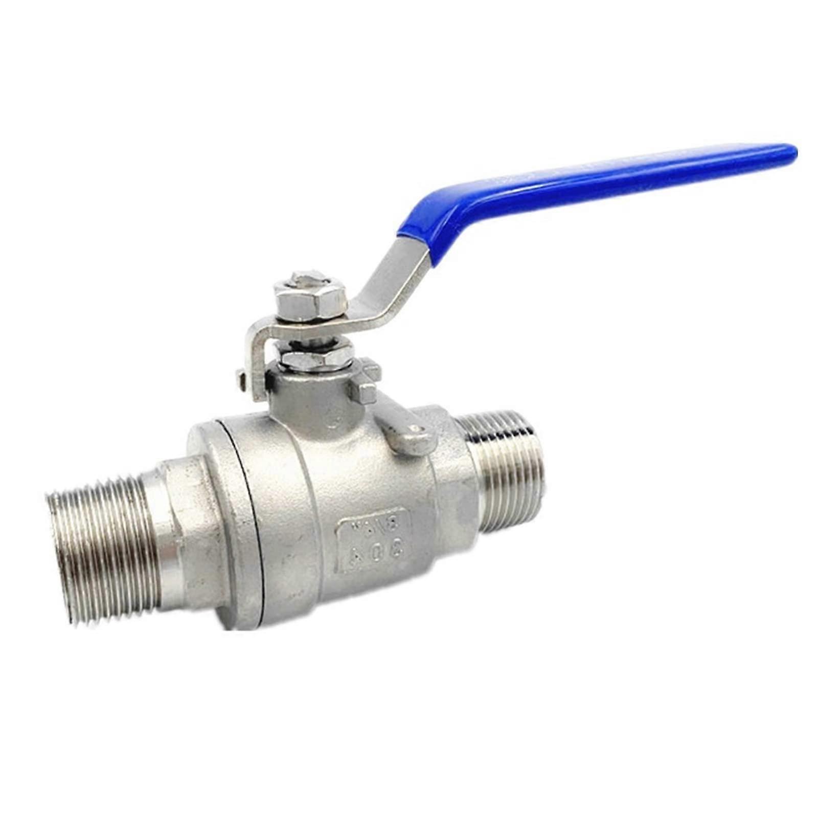 Stainless Steel 304 Ball Valve 1/4 Inch to 1 Inch, Male Threaded, Pipe Connector, Coupling Adapter, Various Sizes
