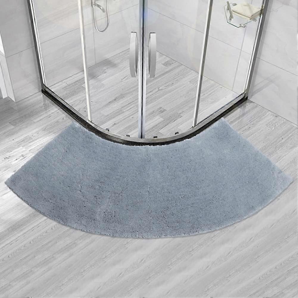 Curved bath mat for square showers, gray, 45 x 143 cm, durable, stylish