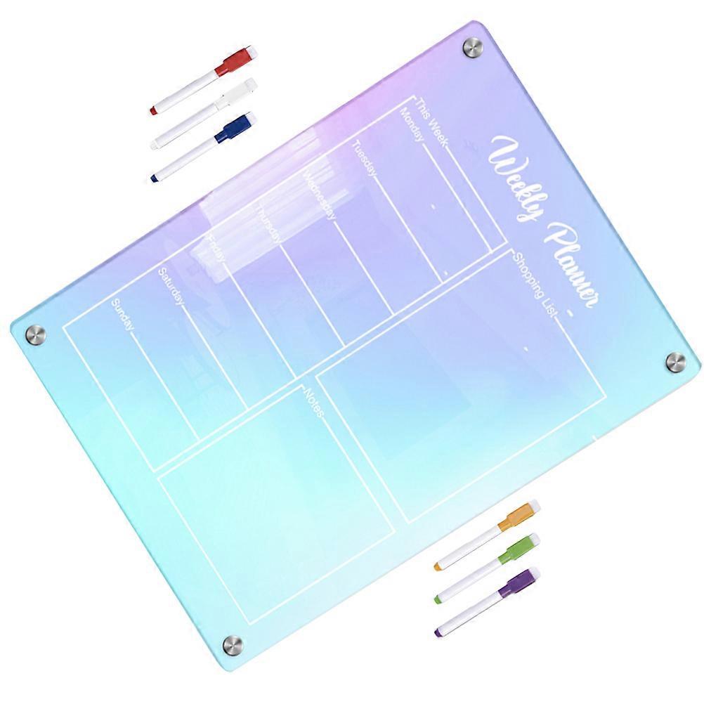 Fridge Weekly Planner Board Planning Board Home Organization Assorted Color 11.7×8.3×0.1in Erasable Note-taking 1 Set