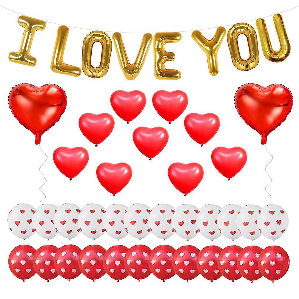 Celebratory Heart Latex Balloons for Valentine's Day, Add Charm to Your Decor Scheme
