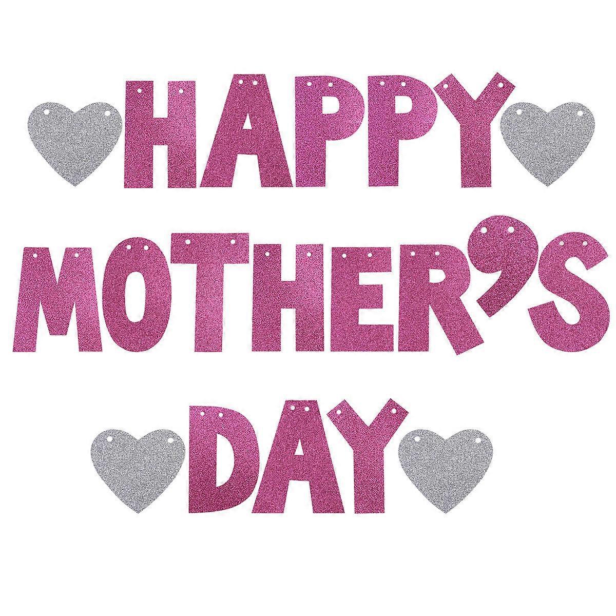 Paper Garland for Mother's Day, Hanging Decor with Pleasant Gloss and Color