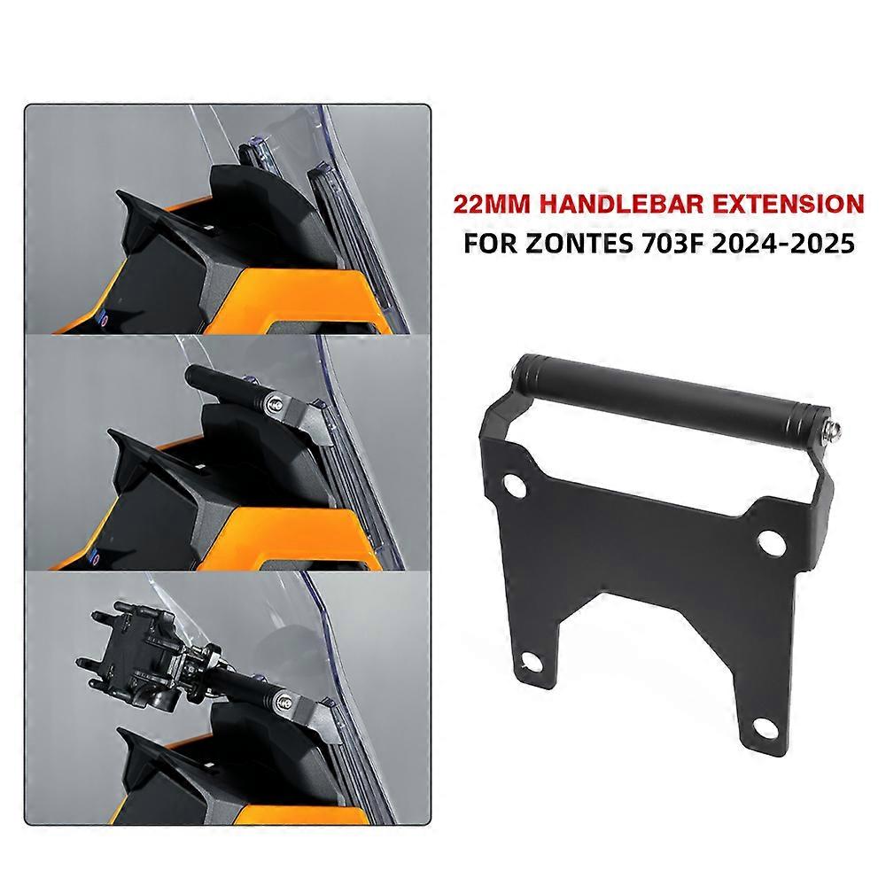 Applicable For ZONTES 703F 2024 Motorcycle Handlebar Extension GPS Navigation Bracket F703 703 F 2025 Crossbar Phone Stand Holder 22mm Bar