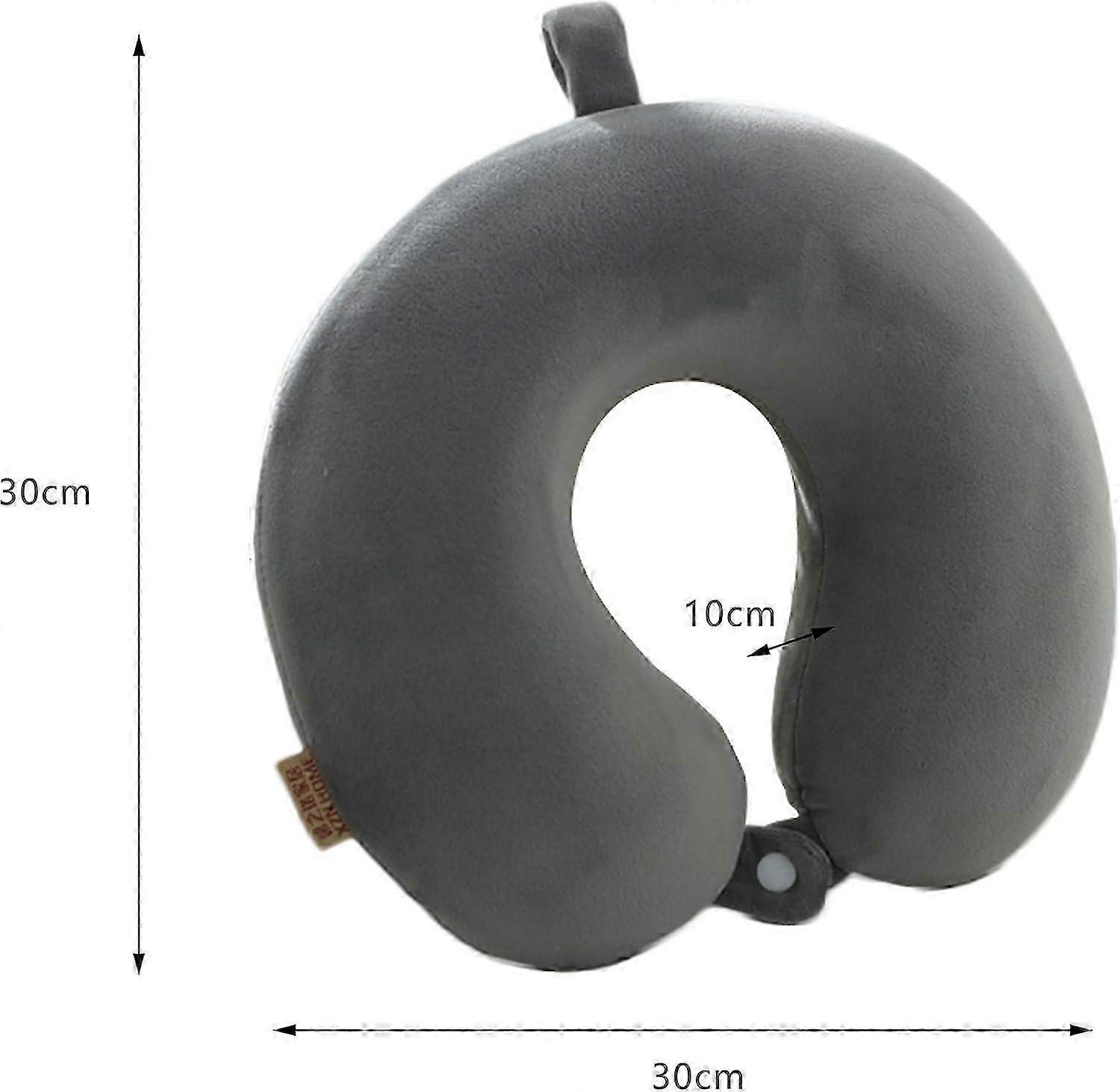 Travel Pillow, Shaped for Comfortable Neck and Head Specially Designed to Support the Neck and Chin for Use in Planes, Cars and Offices (Colours:Grey)
