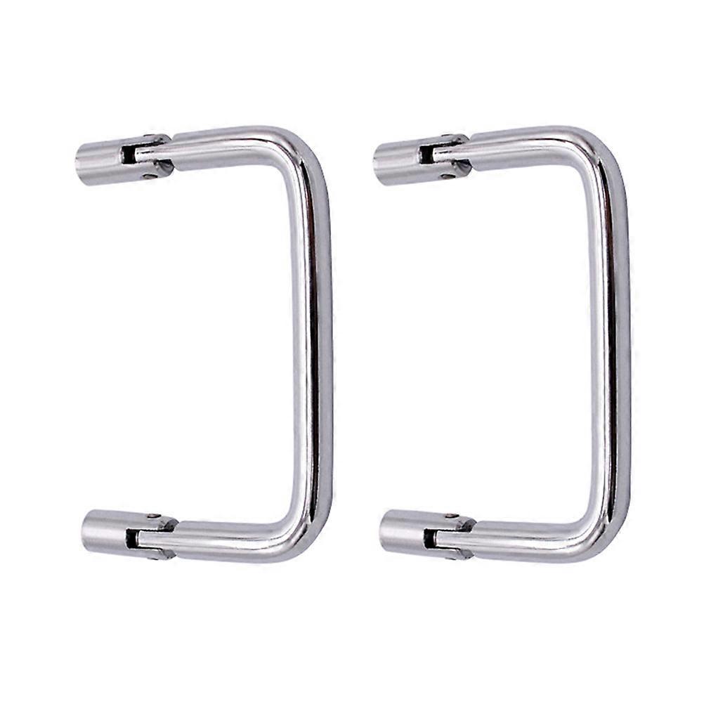 Modern Industrial Box Handle Foldable and Durable Iron Pull Handle for Equipment Cabinet Silver 90 Degree Foldable