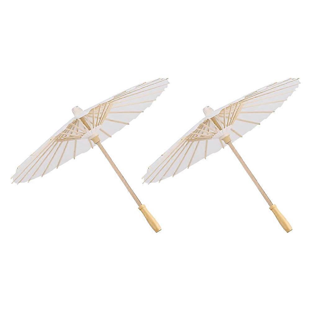 DIY Paper Umbrella 2Set Unique Round Shape Ideal For Children Designed For Bridal Photograph Accessory