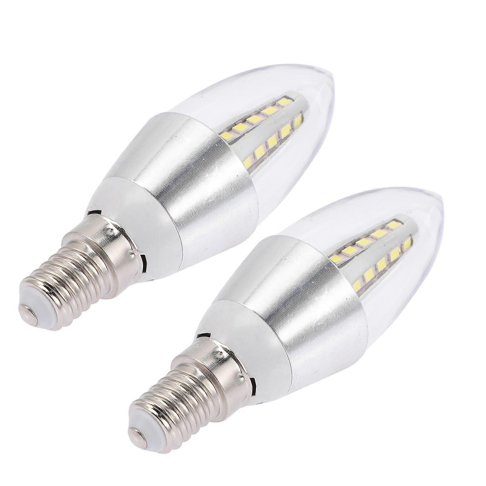 Energy Saving LED Candelabra Light Bulbs Cool White 2 Pack for Standard Chandeliers and Fixtures