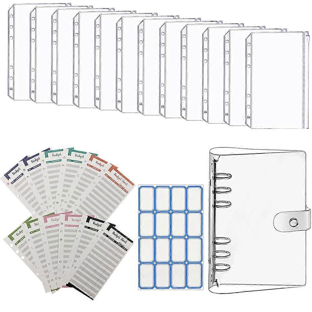 Budget Planner Binder Set with Cash Envelopes, Expense Tracking & Label Stickers for Organized Financial Management at Home