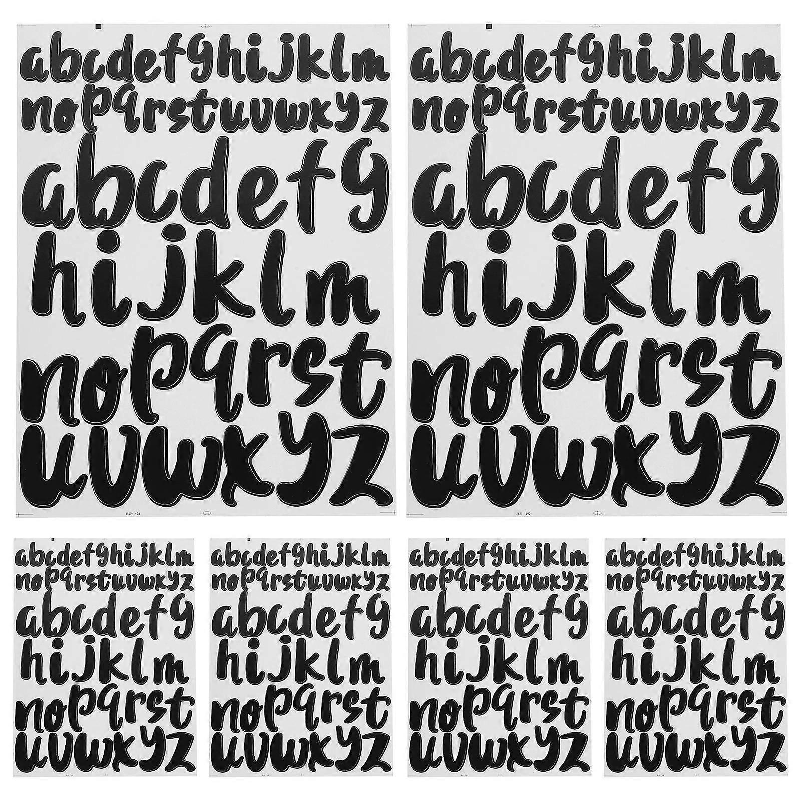 10 Sheets of Versatile Letter Stickers Alphabet Adhesive Decals for Bulletin Boards