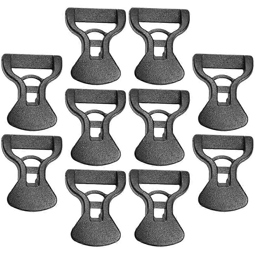 10pcs Wear Resistant Tent Rope Buckles Plastic Cord Fasteners Windproof Tensioners for Outdoor Camping Awnings Caravans Picnics
