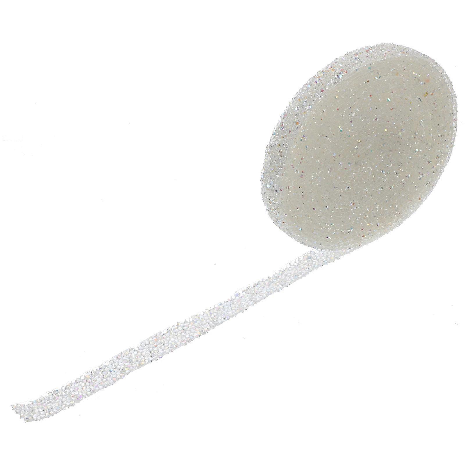 White Adhesive Rhinestone Strip for Party Decoration Perfect for Crafts Bridal and DIY Projects 1 Roll