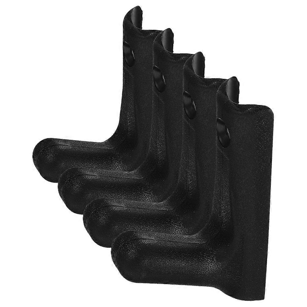Wall Mounted Barbell Rack for Dumbbell in Black PC Material 4Pcs Easy Storage Solution