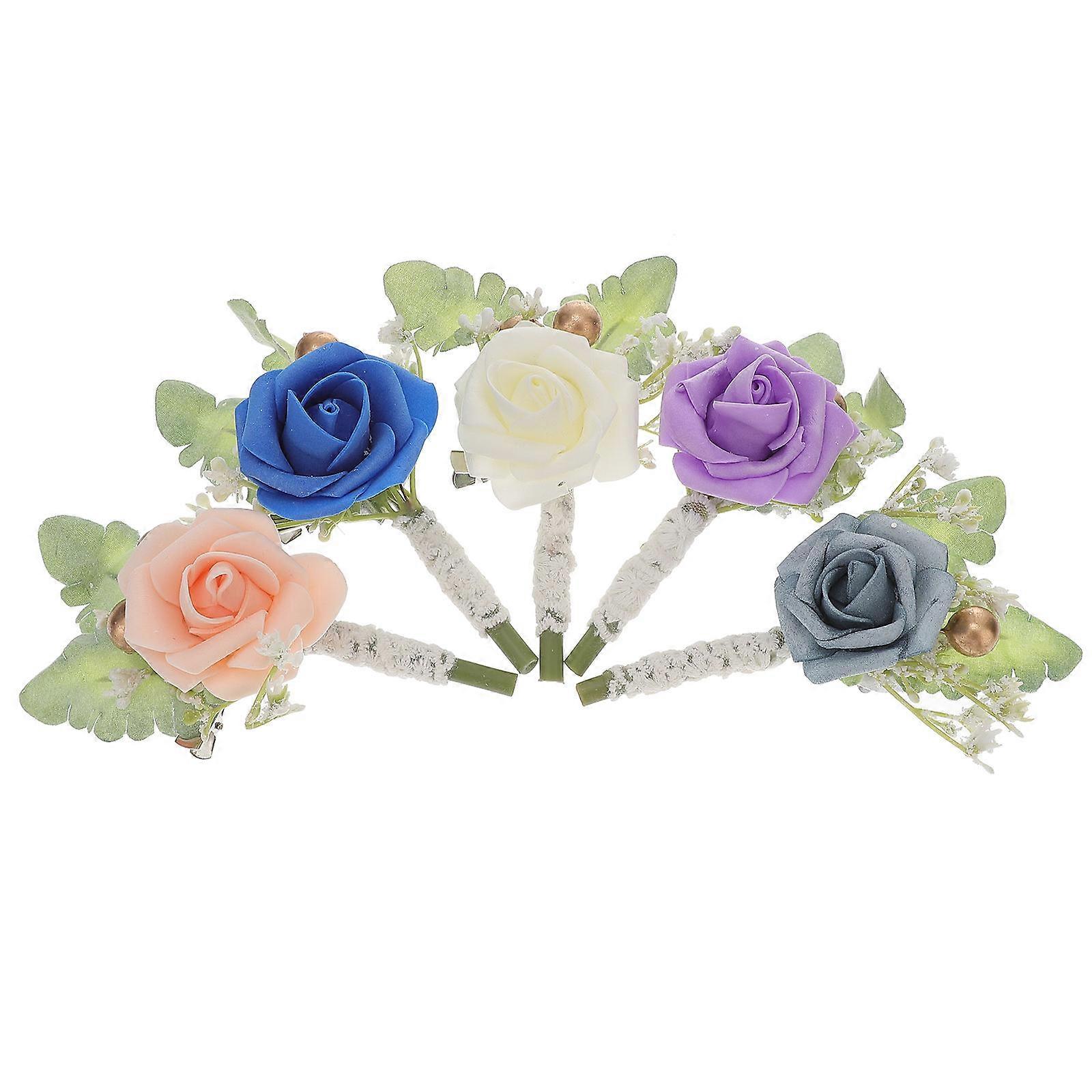 Elegant Silk Wedding Boutonniere for Men Adds Charm to Your Wedding Attire Assorted Color