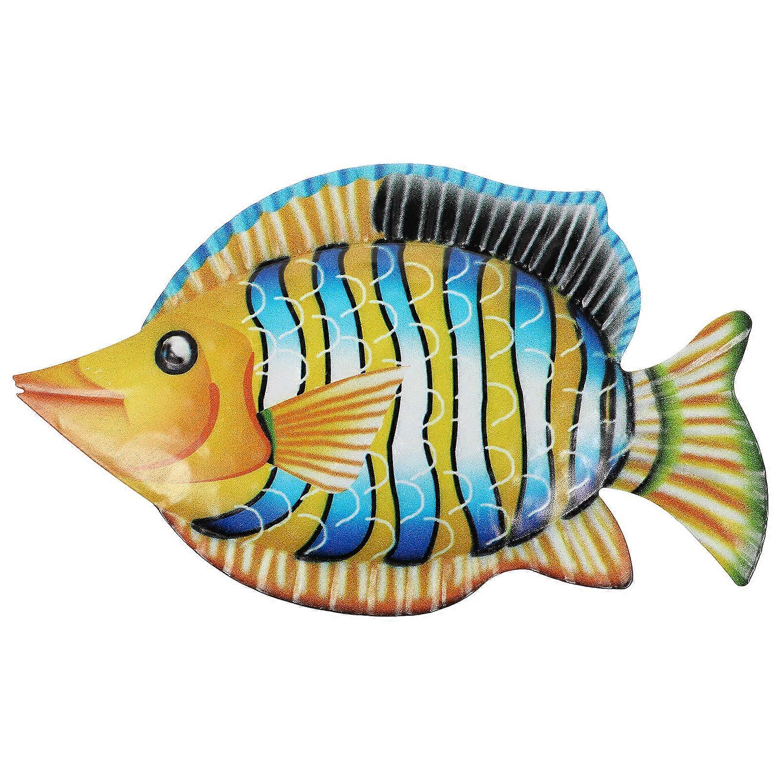 Stylish Iron Fish Pendant For And Garden Decoration Suitable For Indoor And Outdoor 1Pc
