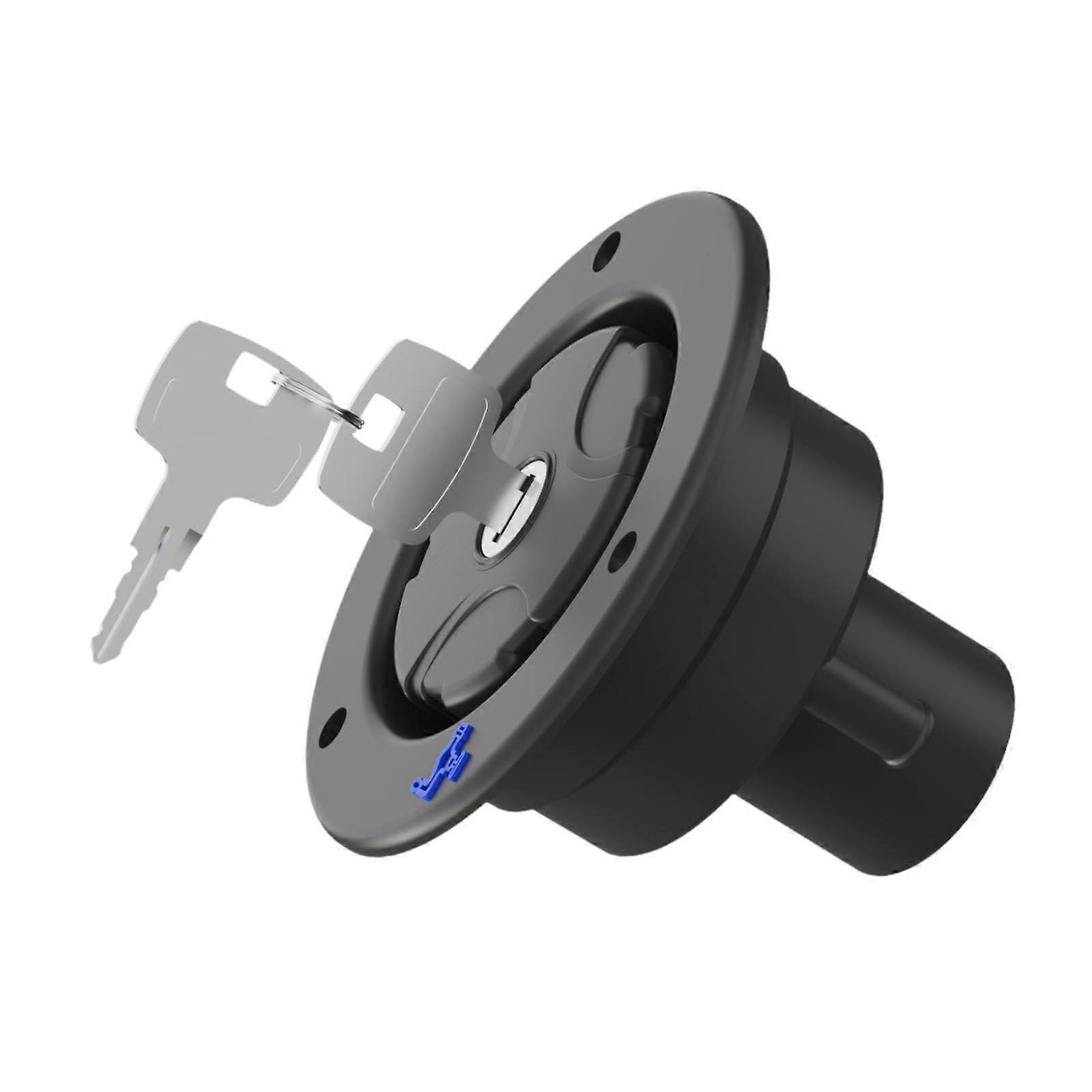 RV Gravity Water Filler Cap For Caravan And Trailer, Leak-Proof Hatch Inlet Filler Shell Lock, Black