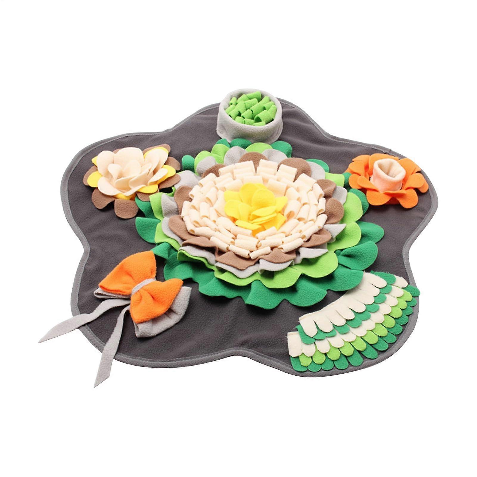 Dog Treat Puzzle Mat Slow Feeder Interactive Toy 23.62 X 23.62 0.79-In Thick Non-Slip Washable Soft Fleece Medium