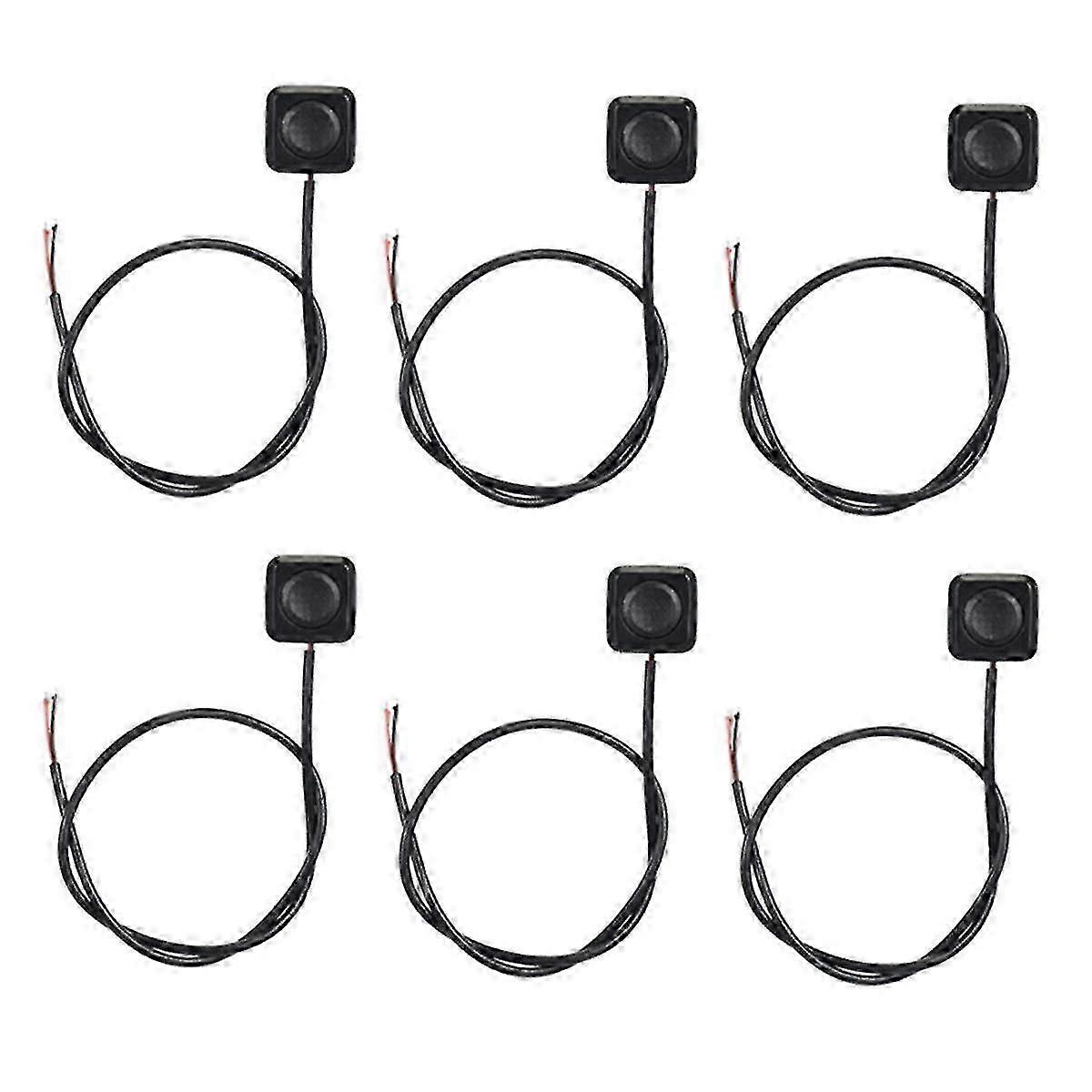 6Pc Momentary Switch Momentary Push Button on Off Switch 12V 24V Surface Mount Mini Button Switch D