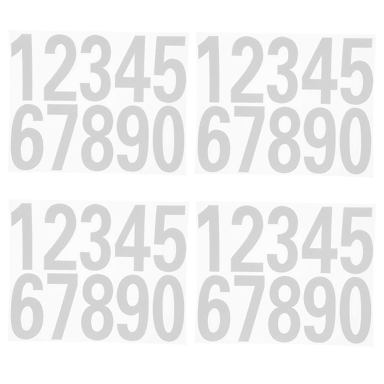 Reflective Numbers for House Mailboxes Number Reflective Stickers Rectangular20X16cmWhite SZRH A-S