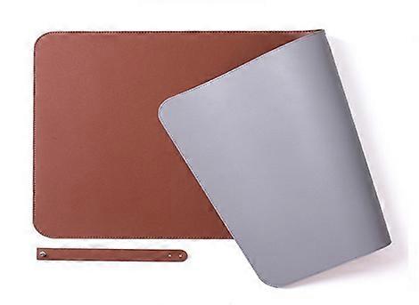 Desk Pad, Mouse Pad, Desktop Waterproof Desk Pad, Keyboard and Mouse Leather Desk Pad, Office Brown