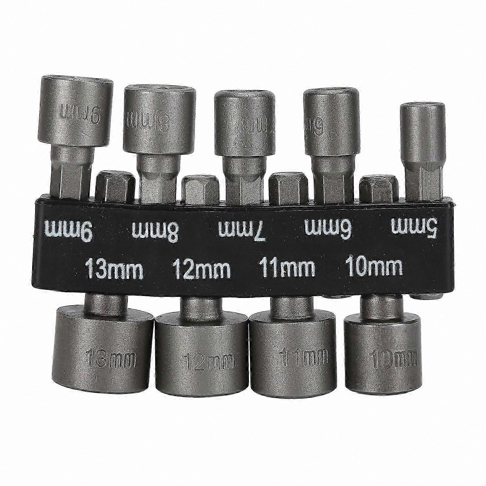 1/4" Hex Shank Socket Bit Set, 9-Piece Chrome Vanadium Steel Screwdriver Sockets with Storage Case