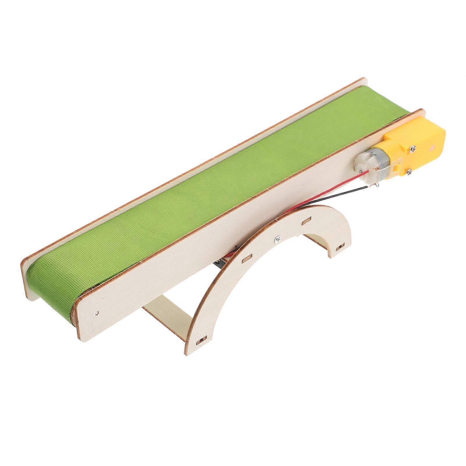 2pcs Electric Conveyor Belt DIY Science Kit Interactive Learning Toy DIY Conveyor Belt Assembly Model for Enhancing Hands-On Skills and Technology Und