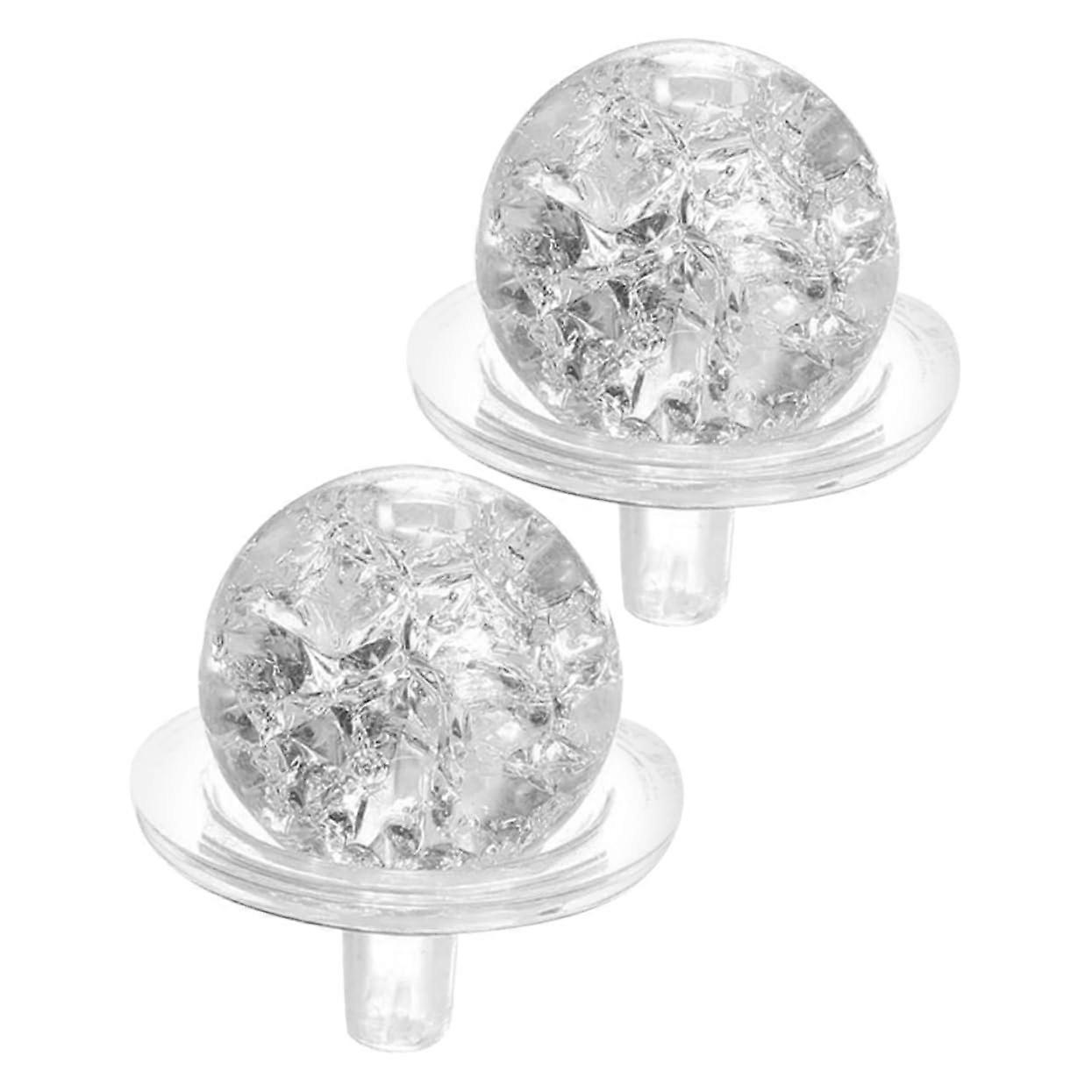 1 Set Glass Ball Decoration Set Crackled Ball with Holder for DIY Ornaments, Indoors and Outdoors, Versatile Use for Garden, Office, and Home