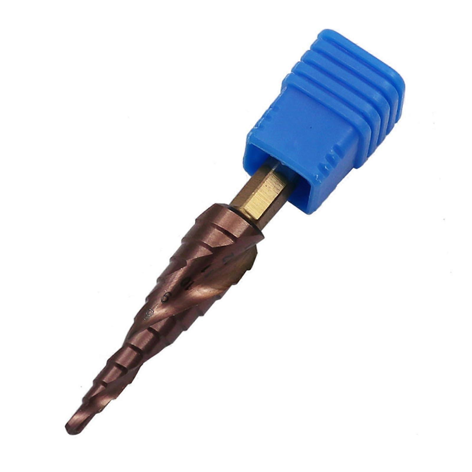 HSS-Co M35 Cobalt Step Drill Bit 3-13mm 1/4 Inch Hex Shank Woodworking Double Flute Ladder Drill Bit