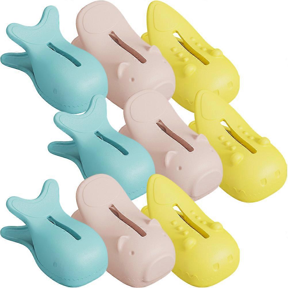 Moisture Prevention Food Sealing Clips Compact Size for Kitchen Use Abs with Magnet Material 9Pcs