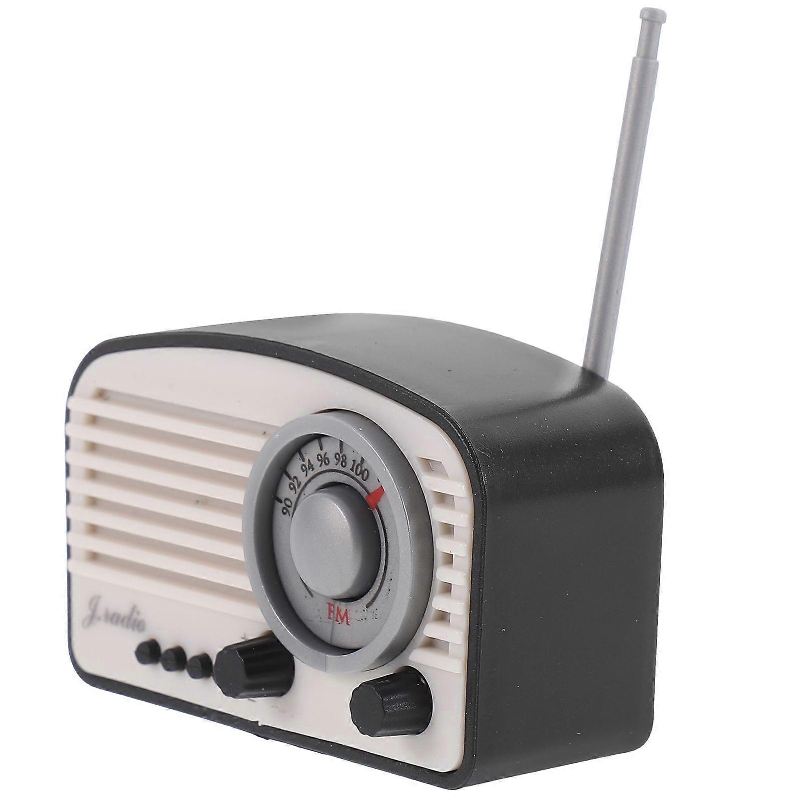 Miniature Radio Model Vintage Style Radio Figurine Simulation Radio Model Mini Radio Craft