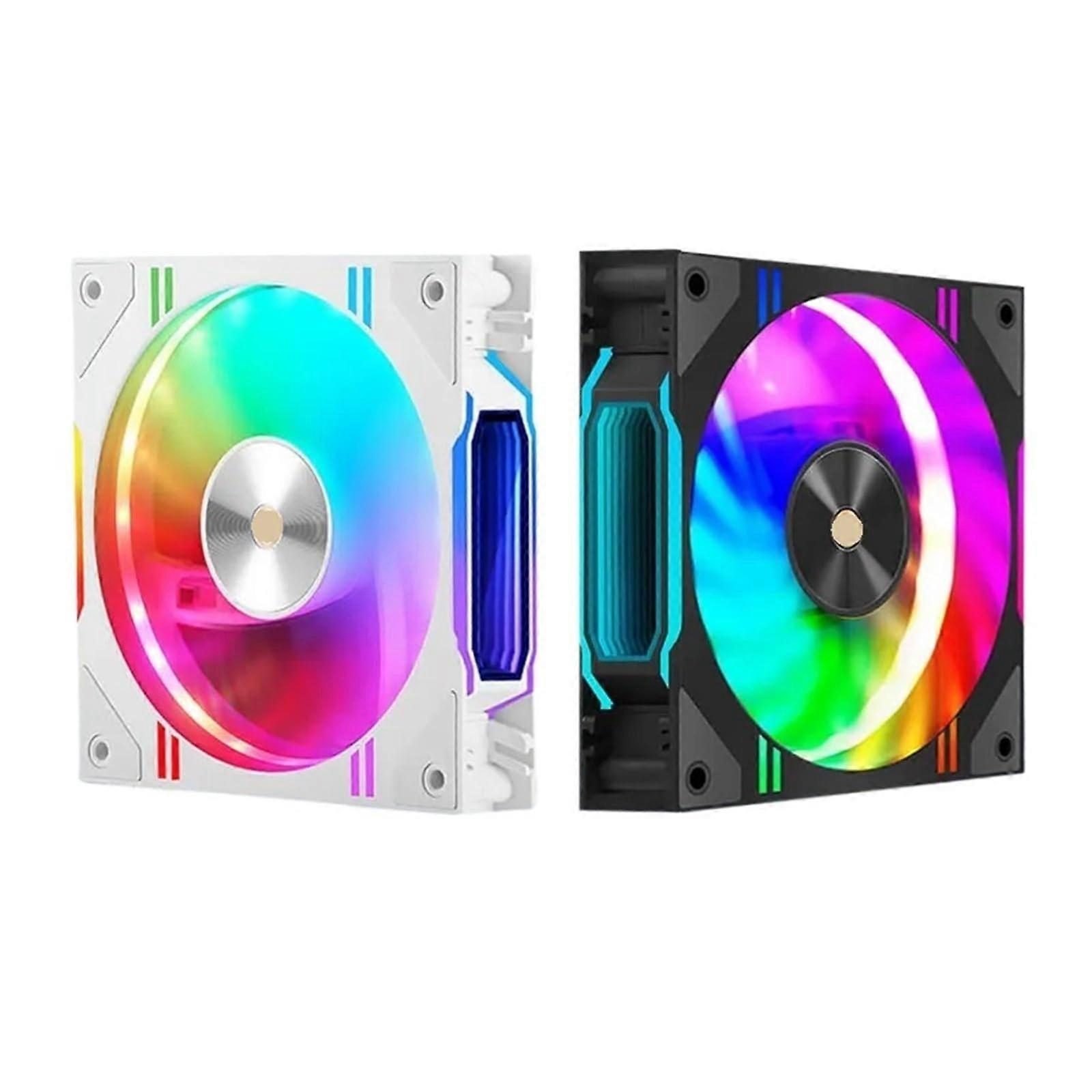 120X120X30mm Computer Case Cooling Fan Air Cooling/Water Cooling Radiator ARGB(White REVERSED 3PC) Ref: 6716