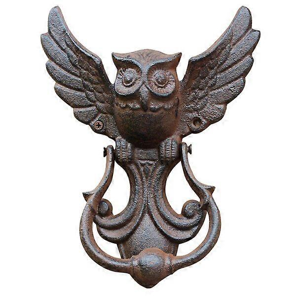 Owl-patterned door knocker, 17.7x4.5x22.5 cm, sturdy and durable, suitable for multiple scenarios