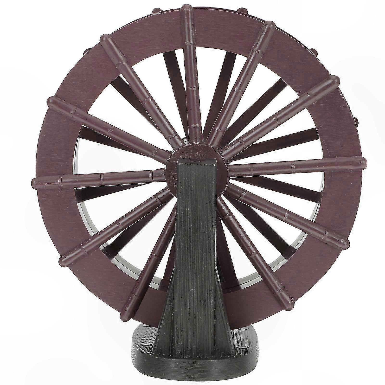 Water Wheel Fountain Accessory with Bracket for DIY Scene Layout Ornament Random Design