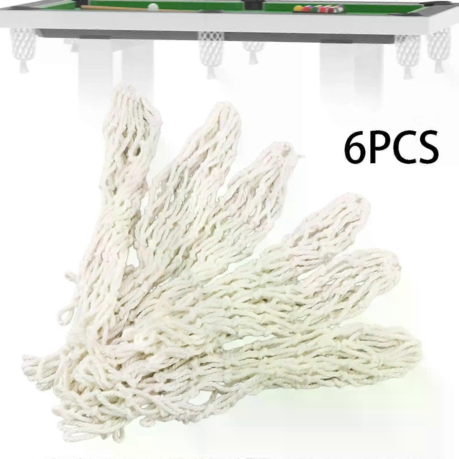 6Pcs Billiards Nets Hollow Pool Table Net for Enthusiasts Billiards Tabletop Pool Table Pocket Supplies Cotton Replacing