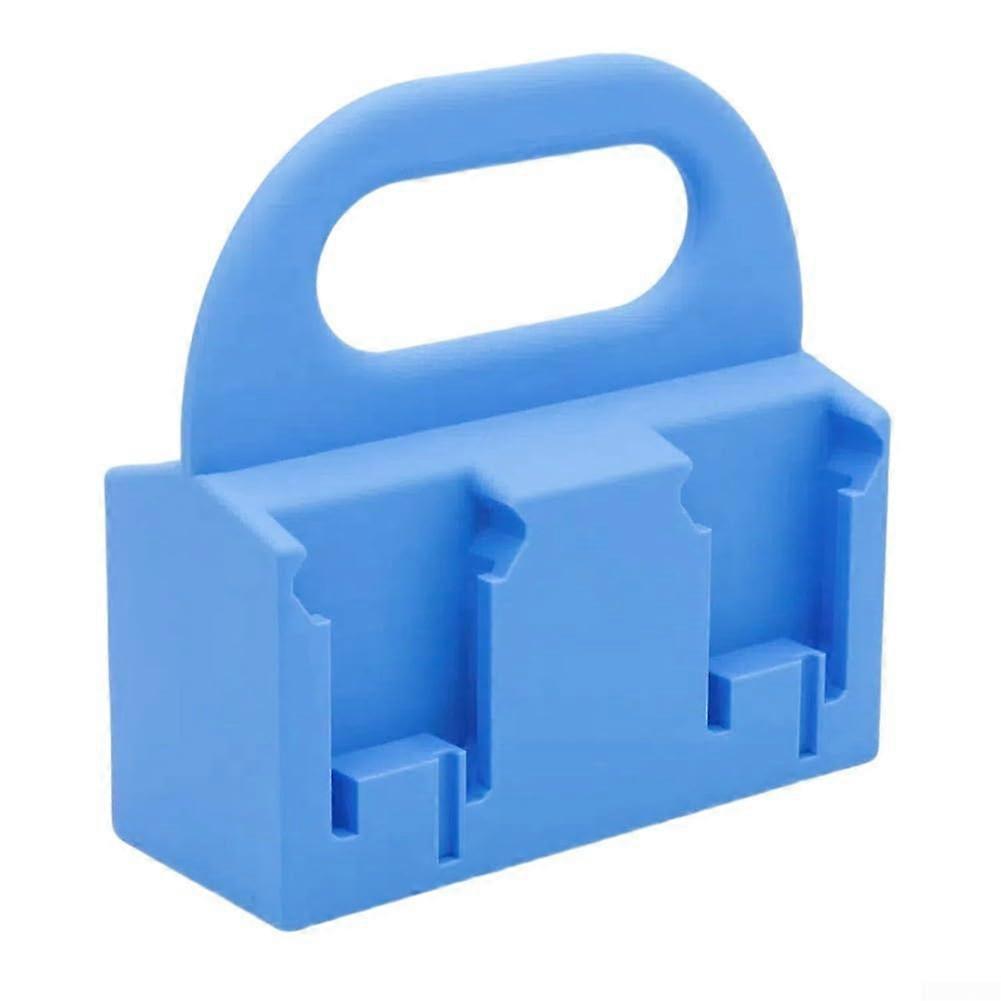 14V  18V Battery Holder With Durable ABS Construction, Cyan Color, For Garages And Workspaces