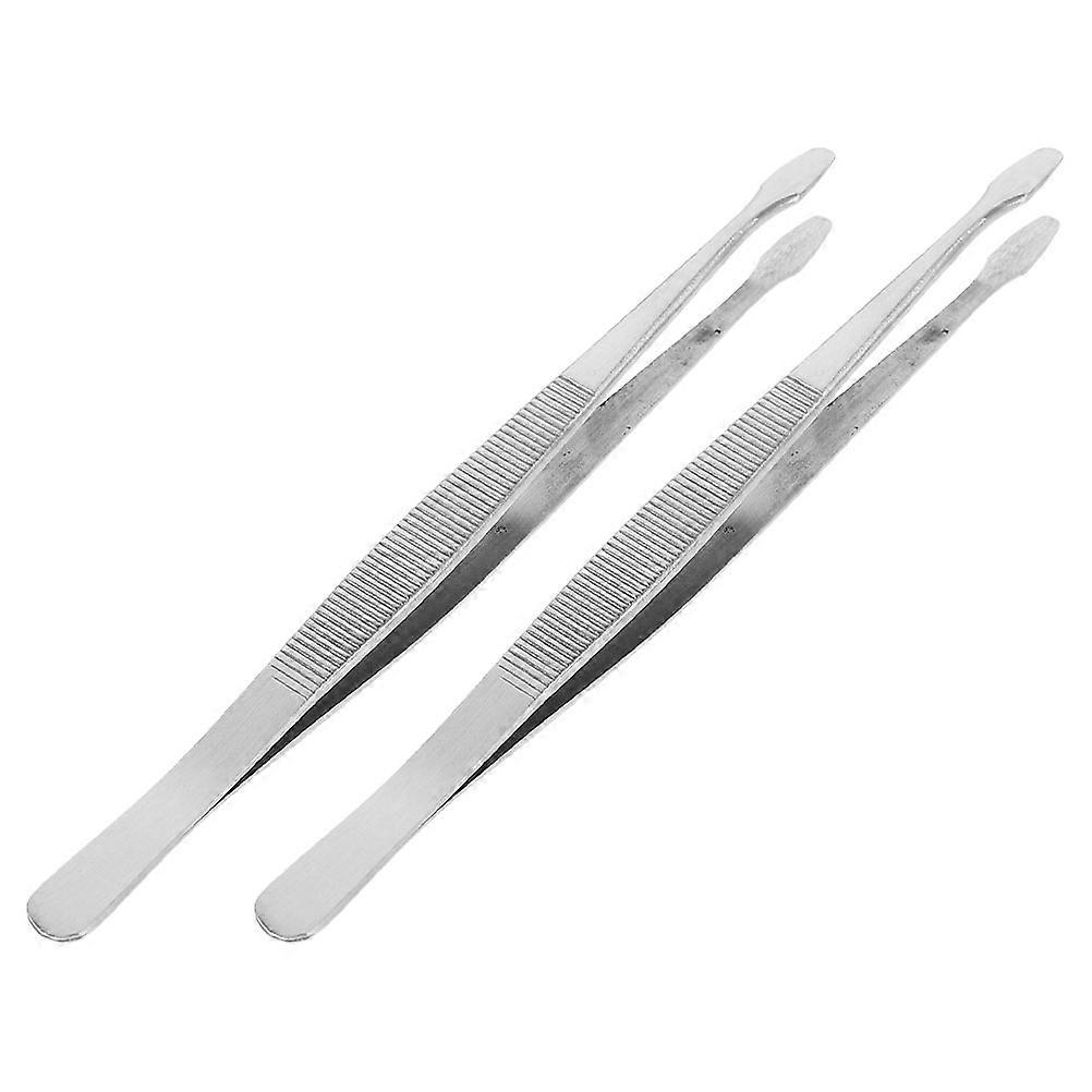 Stainless Steel Stamp Tweezers (2pcs) – Lightweight, Portable Precision Tools for Philately, Crafting, and Photo Development – High Elasticity and