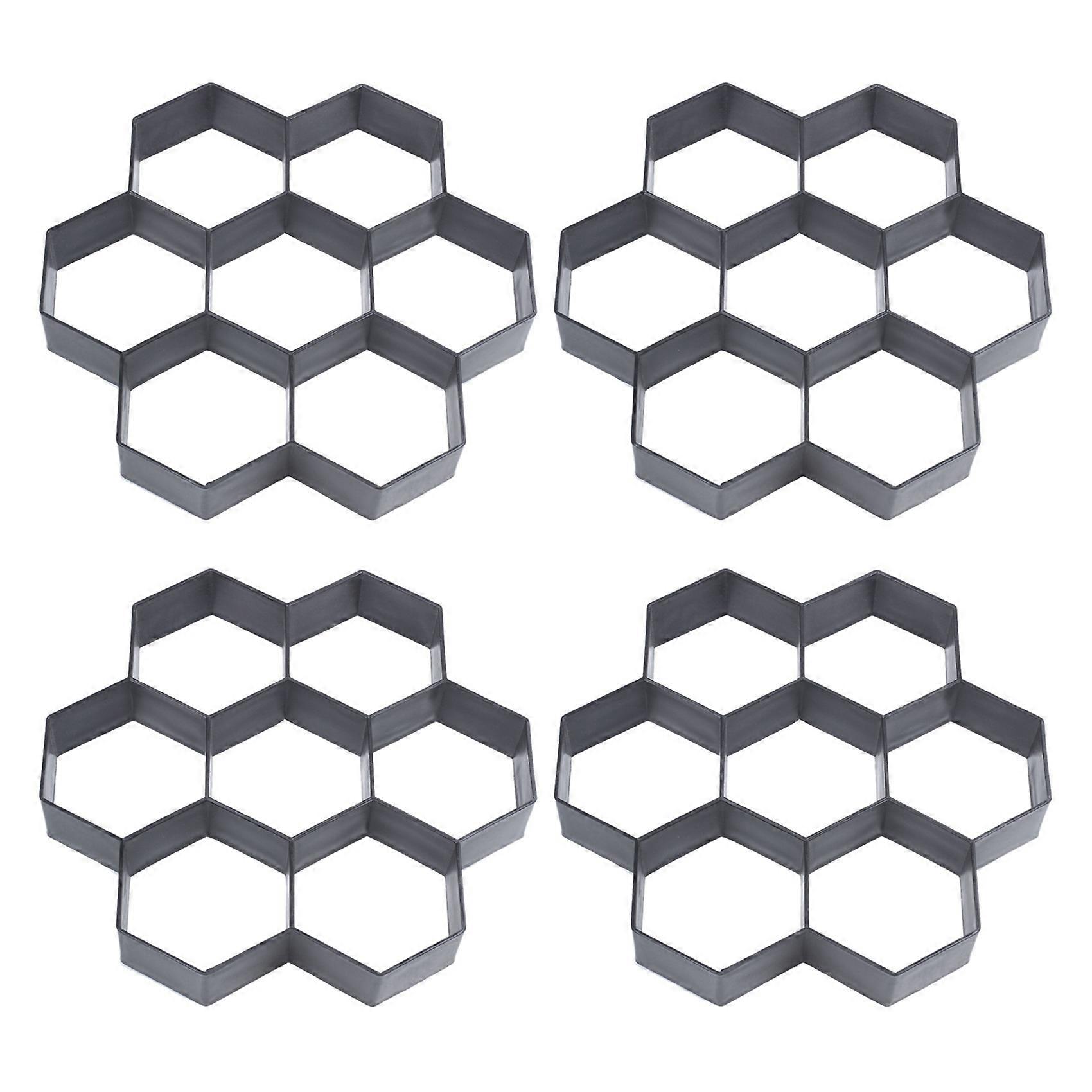 4X DIY Patio Walk Maker Stepping Stone Concrete Paver Mold Reusable Path Maker Mold Garden Paving St