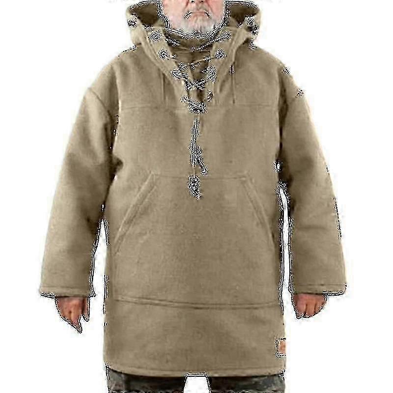 Vinter herrfritidsjacka med huva och tröja i ull