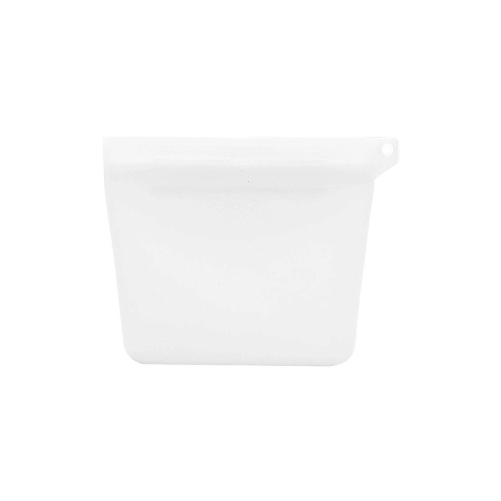 Durable Silicone Pet Treats Pouches with Double Lock Seal Washable Snacks Container for Daily Use  White small