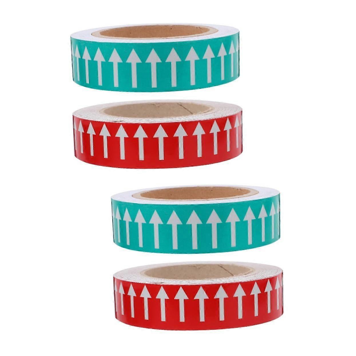 2sets Pipe Identification Directional Pipe Stickers Tape Label Road Instructions