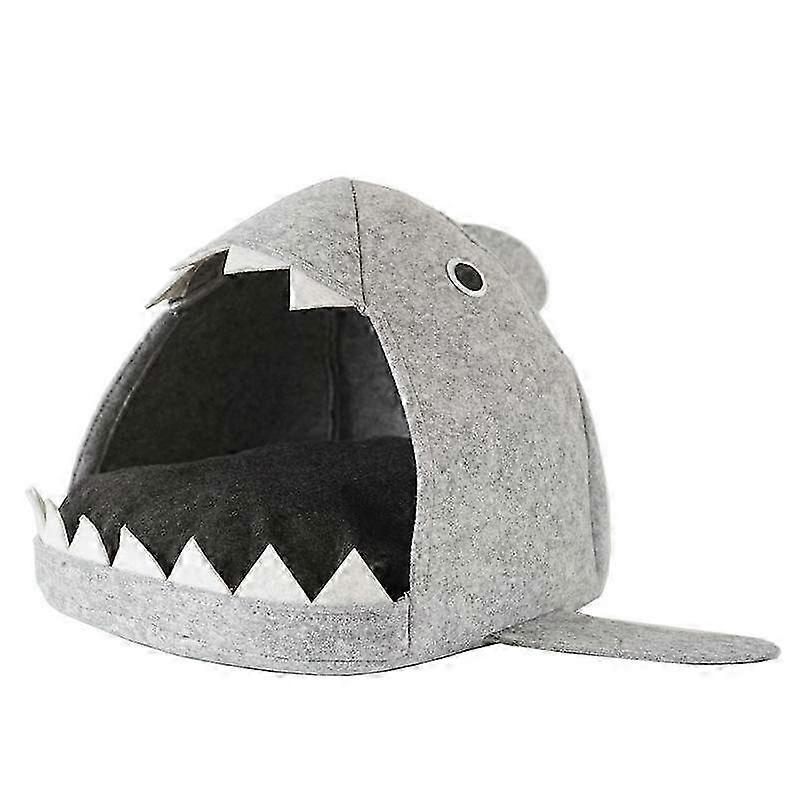 Cat Litter Hot Cat Mat Shark-Shaped House Warm Kennel Kitten Bed