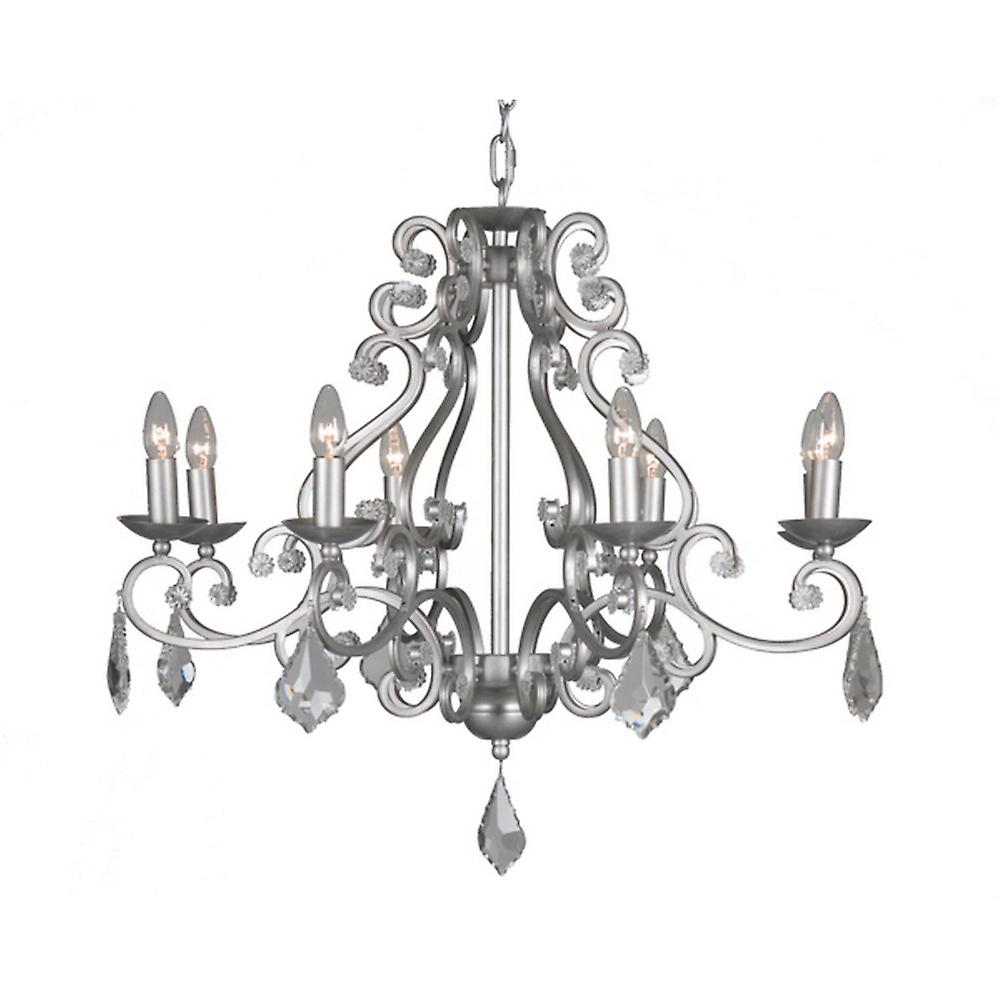 Barozzi Multi Arm Chandeliers Brushed Silver