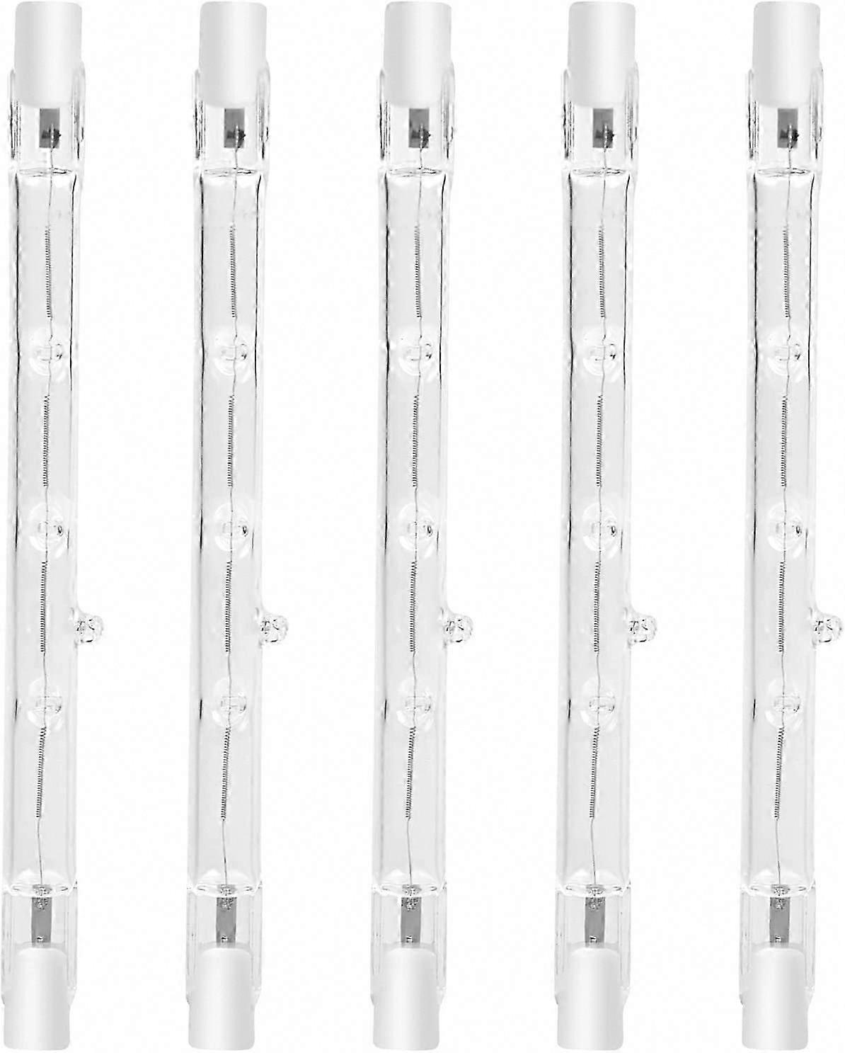 100 واط 118 مم R7s لمبة قلم رصاص هالوجين قابلة للتعتيم أبيض دافئ 2800 كيلو خطي 1500 لومن أضواء كاشفة AC220-240V (5 عبوات)