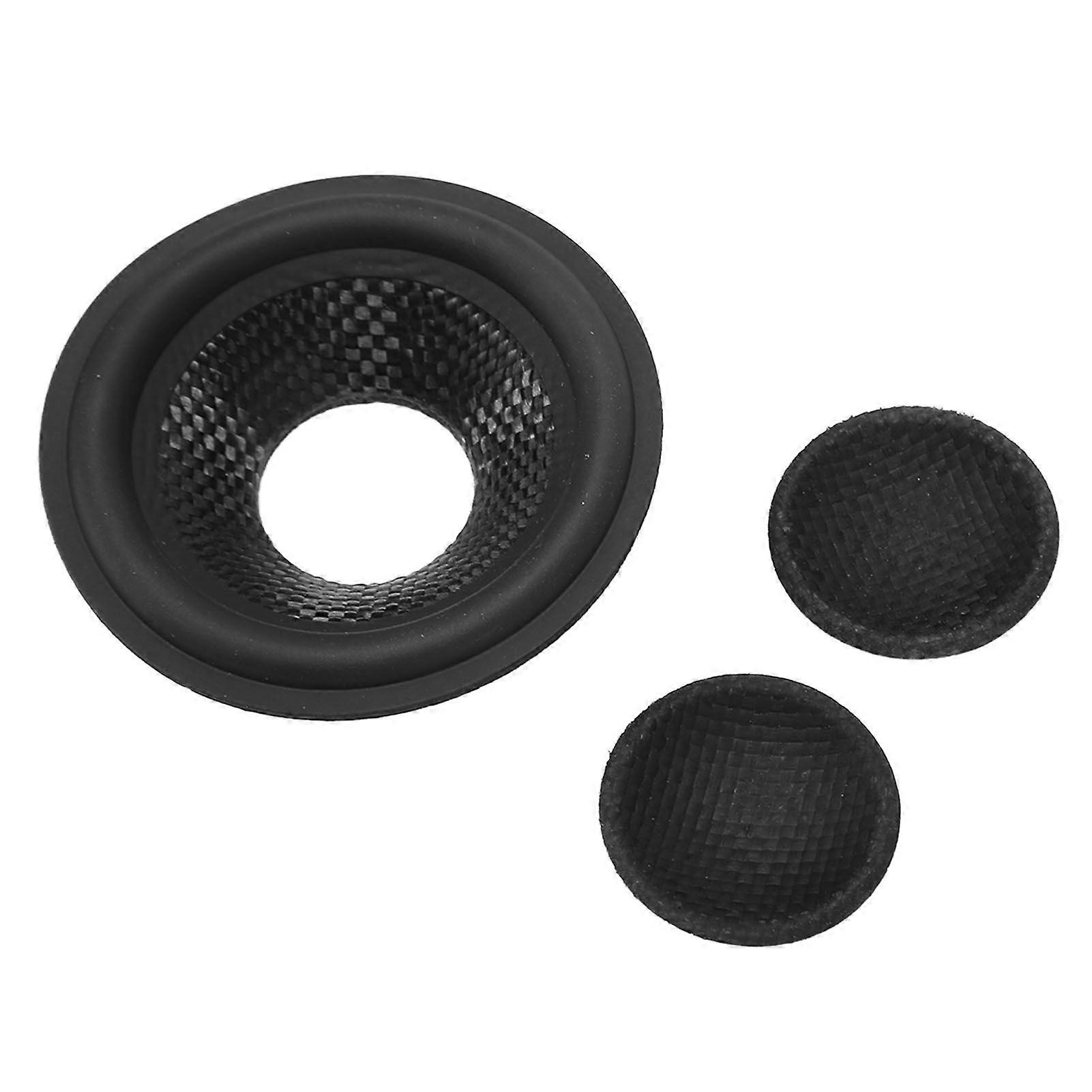 Speaker Cone Drum Paper 0.8 Inch Inner Diameter Paper Subwoofer Cone Drum Paper with Rubber Surround for 3 Inch Speakers